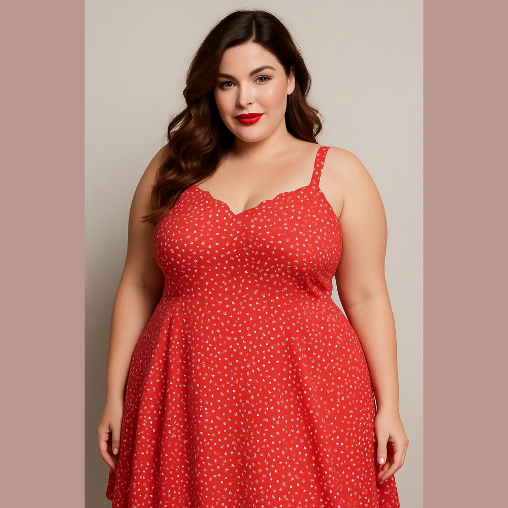 41 Hawthorn Red Polka Dot Chemise